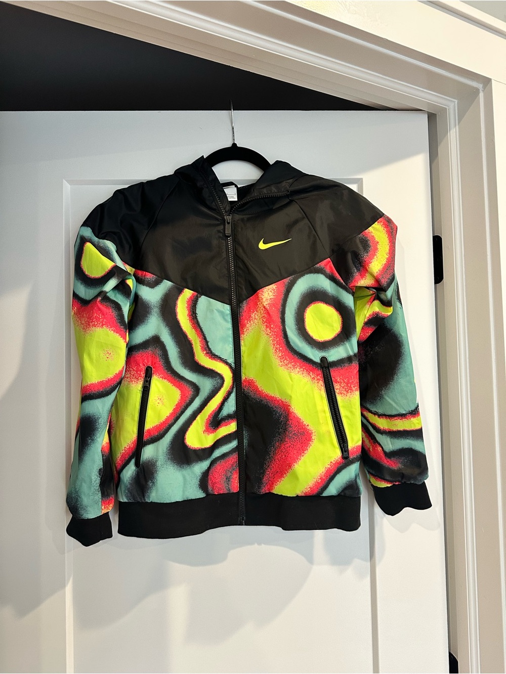 NWOT Nike Kids' Neon Patterned Zip Hoodie Jacket